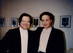 Talmi con Itzhak Perlman en San Diego en 1995