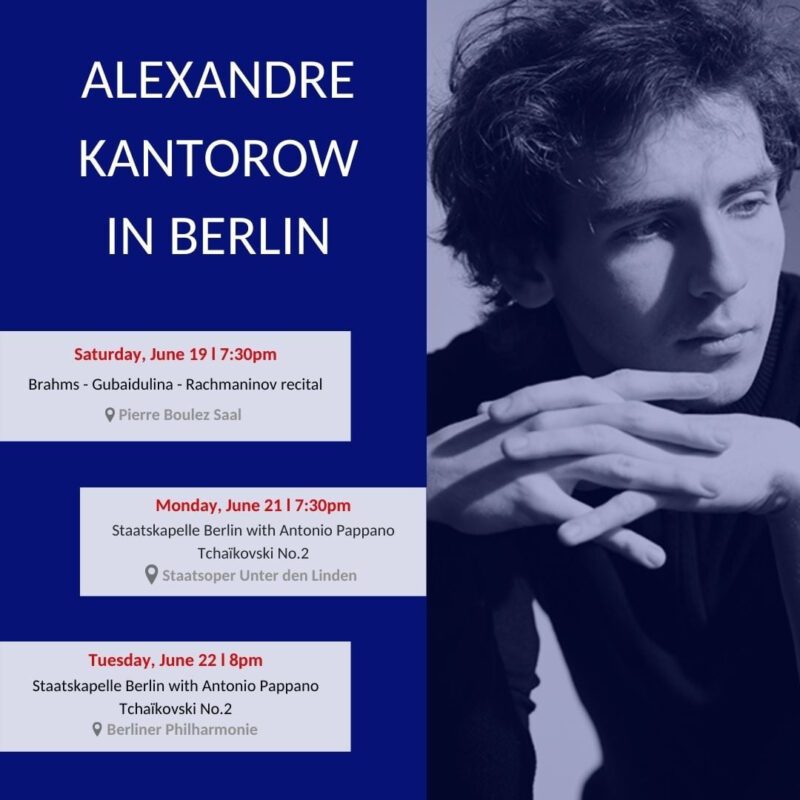 Alexandre Kantorow con la Staatskapelle en la Philharmonie de Berlín